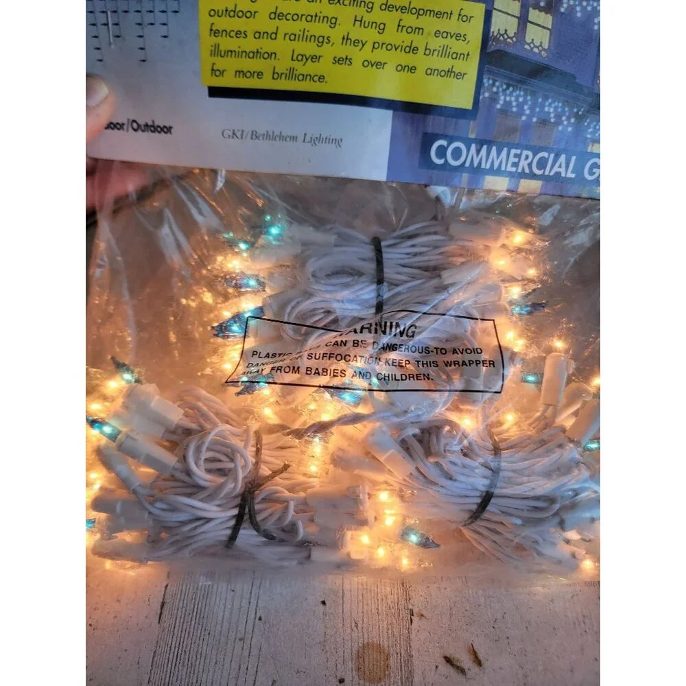 Blue 150 ice icicle light home decor xmas hanging‎